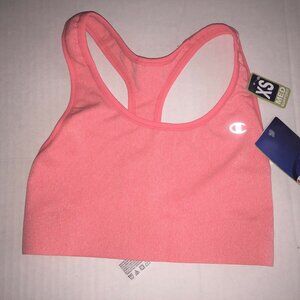 Womens Champion XS Sports Bra Med Support Neon Orange